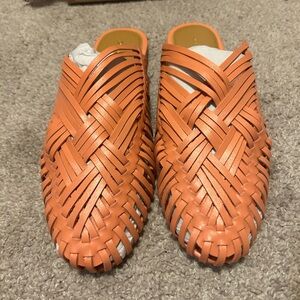 Pilcro Woven Leather Flat - Anthropologie